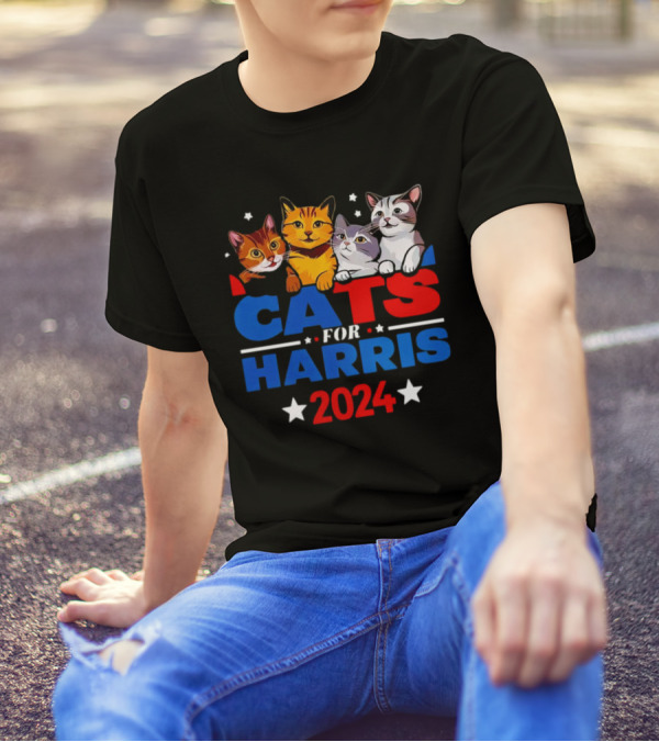Cats For Harris 2024 Maga Hat T-Shirt