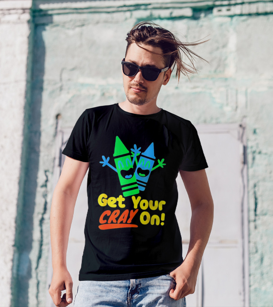 Get Your Cray On With Colorful Crayon Characters T-Shirt