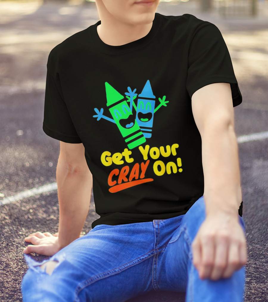 Get Your Cray On With Colorful Crayon Characters T-Shirt