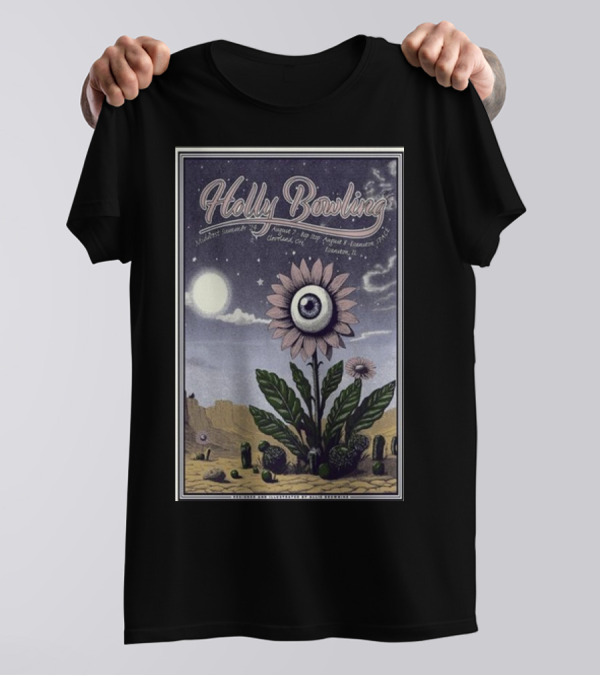 Holly Bowling Midwest Summer 2024 Cleveland August 7 Bop Stop Desert Eye Flower T-Shirt