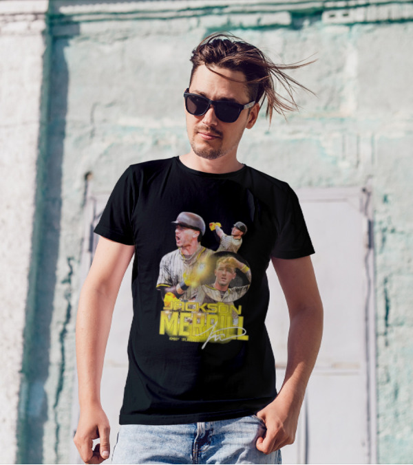 Jackson Merrill San Diego Padres Player Signature Baseball T-Shirt