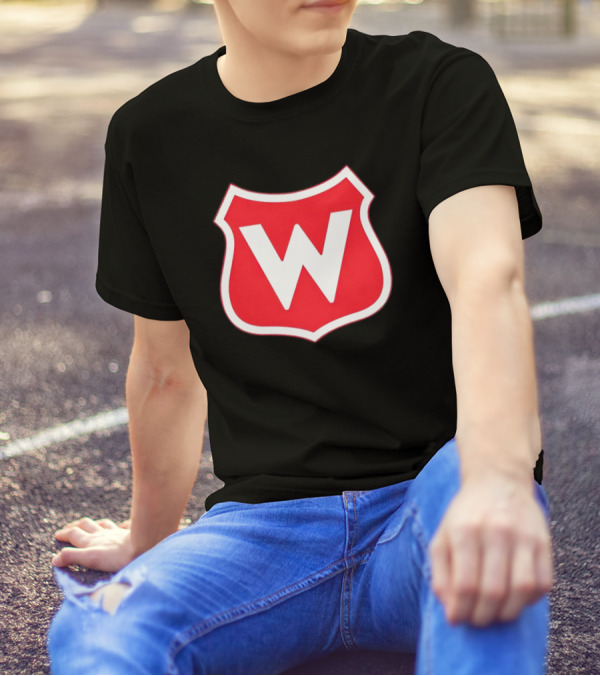 Montreal Wanderers Red White Shield Emblem With Bold W T-Shirt