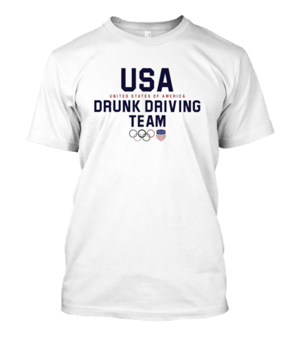 USA United States Of America Drunk Driving Team Olympic Rings T-Shirt
