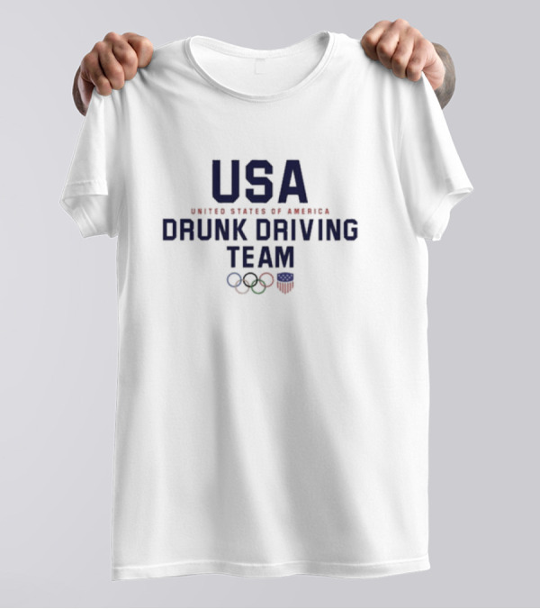 USA United States Of America Drunk Driving Team Olympic Rings T-Shirt
