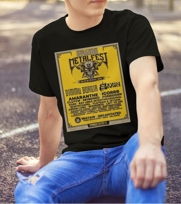 Dynamo Metal Fest 2024 Featuring Dimmu Borgir Saxon Amaranthe Igorrr Clutch Skindred Forbidden T-Shirt