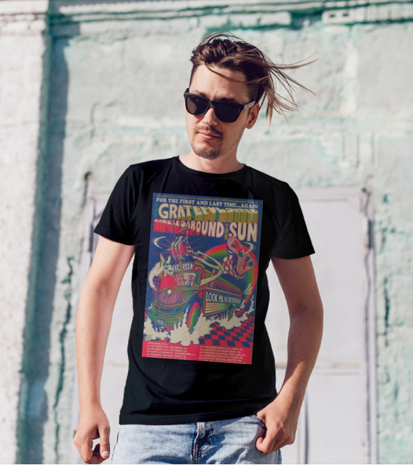 Grateful Shred Circles Around The Sun Tour Look MA, No Setbreaks Psychedelic Truck T-Shirt