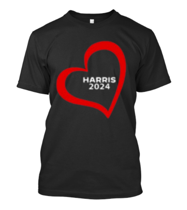 Kamala Harris Merch Vera Wang Heart Harris 2024 Campaign Support T-Shirt