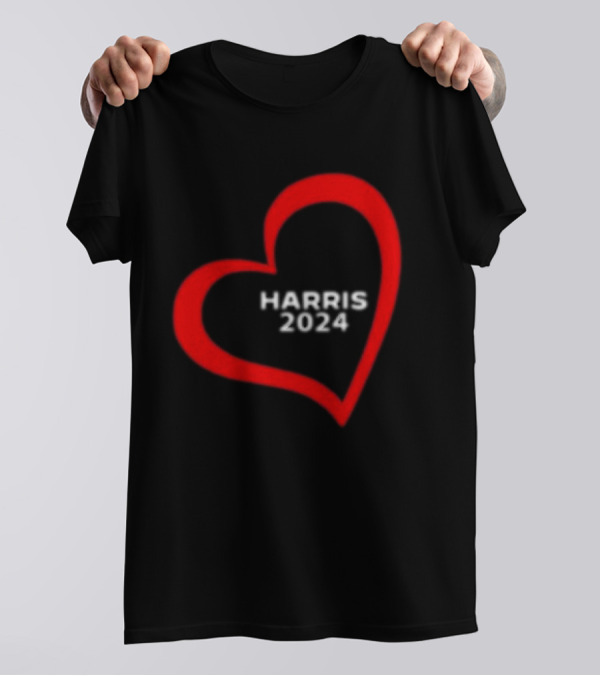 Kamala Harris Merch Vera Wang Heart Harris 2024 Campaign Support T-Shirt