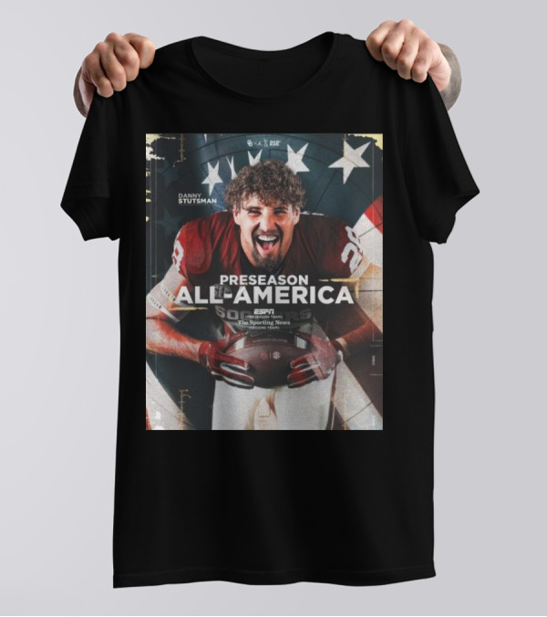 Danny Stutsman Oklahoma Football ESPN Preseason All-America Team The Sporting News Second Team T-Shirt