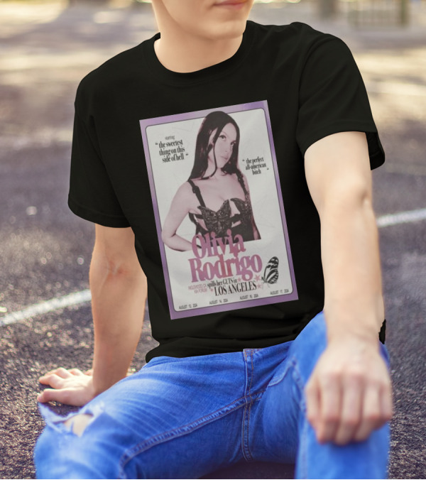 Olivia Rodrigo Spills Her Guts In Los Angeles August 13 14 16 17 2024 Inglewood CA T-Shirt