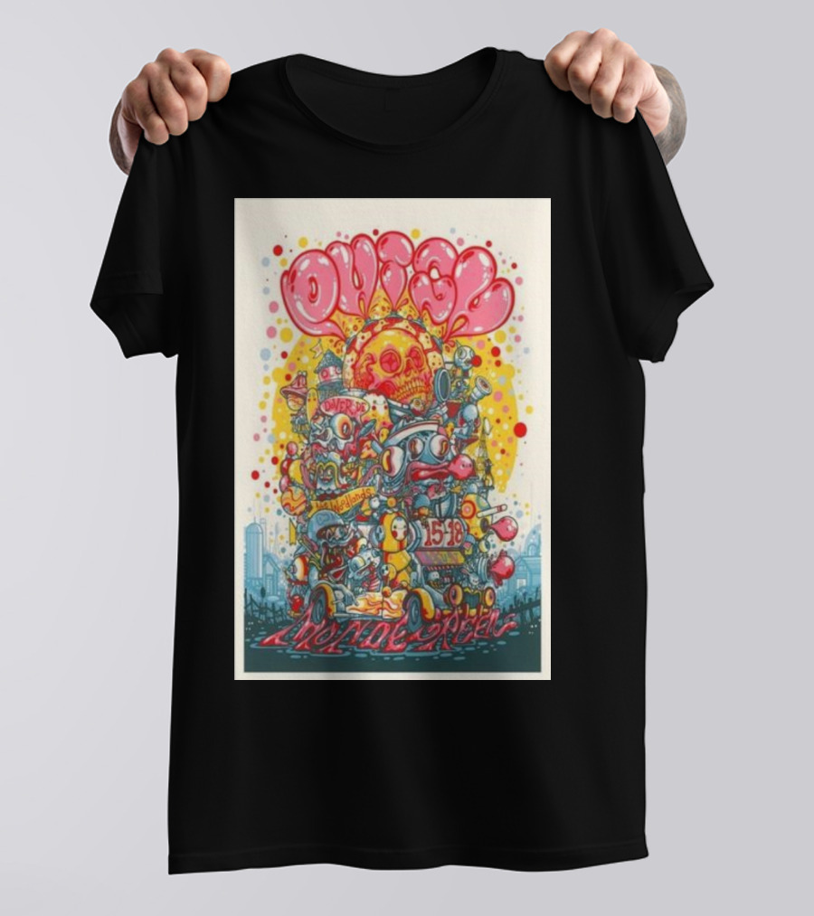 Phish Mondegreen Festival The Woodlands Dover Delaware Aug 15-18 2024 Colorful Surreal Cartoon T-Shirt