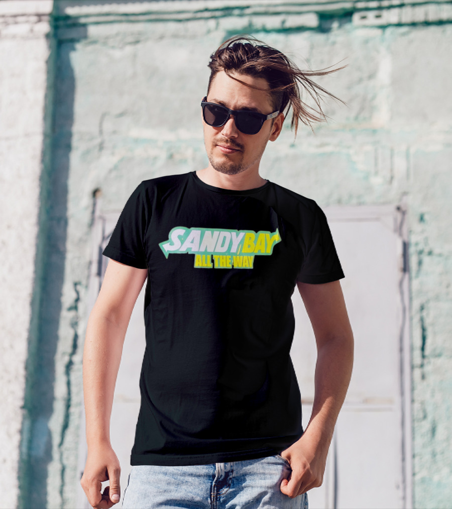 Sandy Bay All The Way Retro Block Text T-Shirt