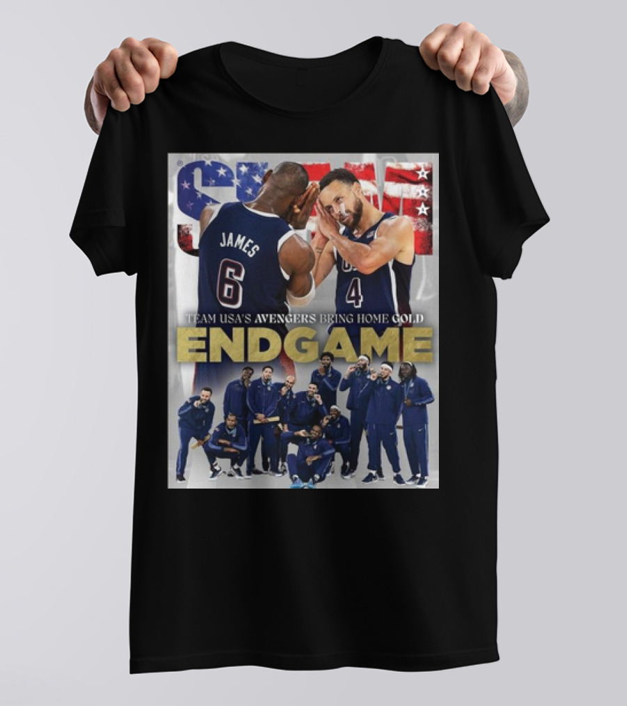 Slam James Stephen Team USA's Avengers Bring Home Gold Endgame T-Shirt