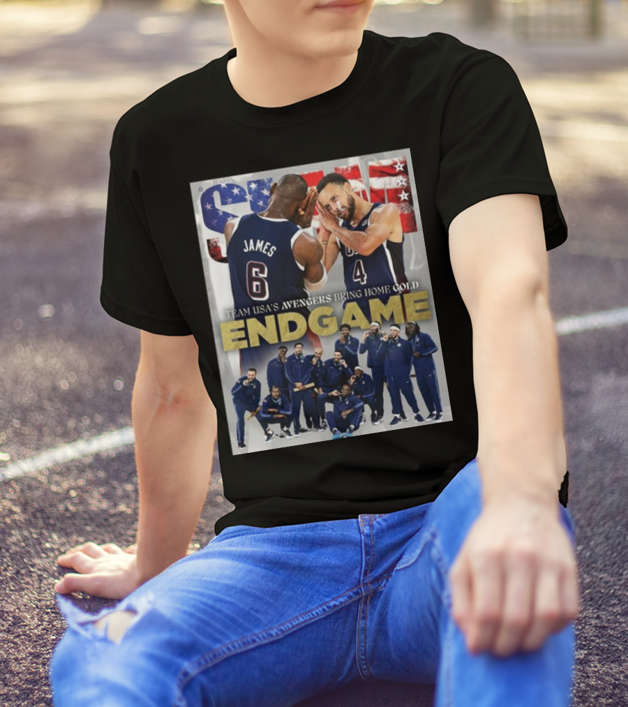 Slam James Stephen Team USA's Avengers Bring Home Gold Endgame T-Shirt