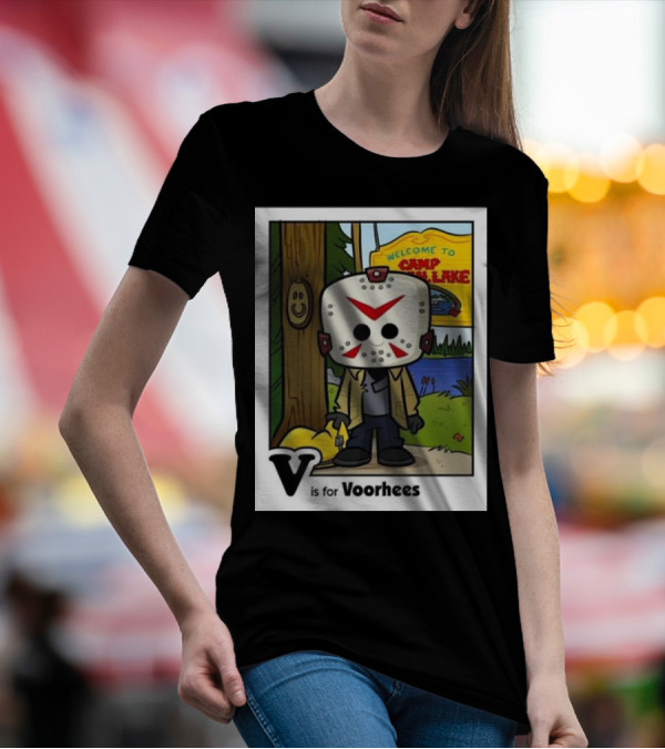 V Is For Voorhees Welcome To Camp Crystal Lake T-Shirt