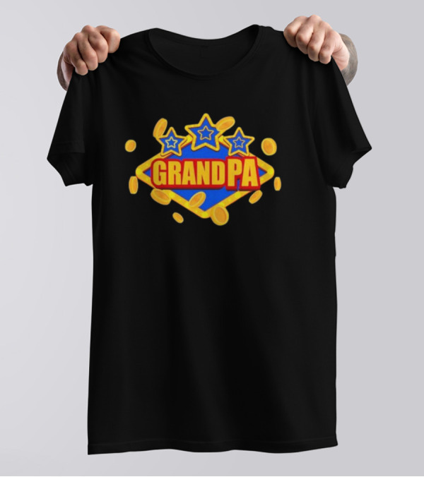 Vegas Grandpa Coin Stars T-Shirt