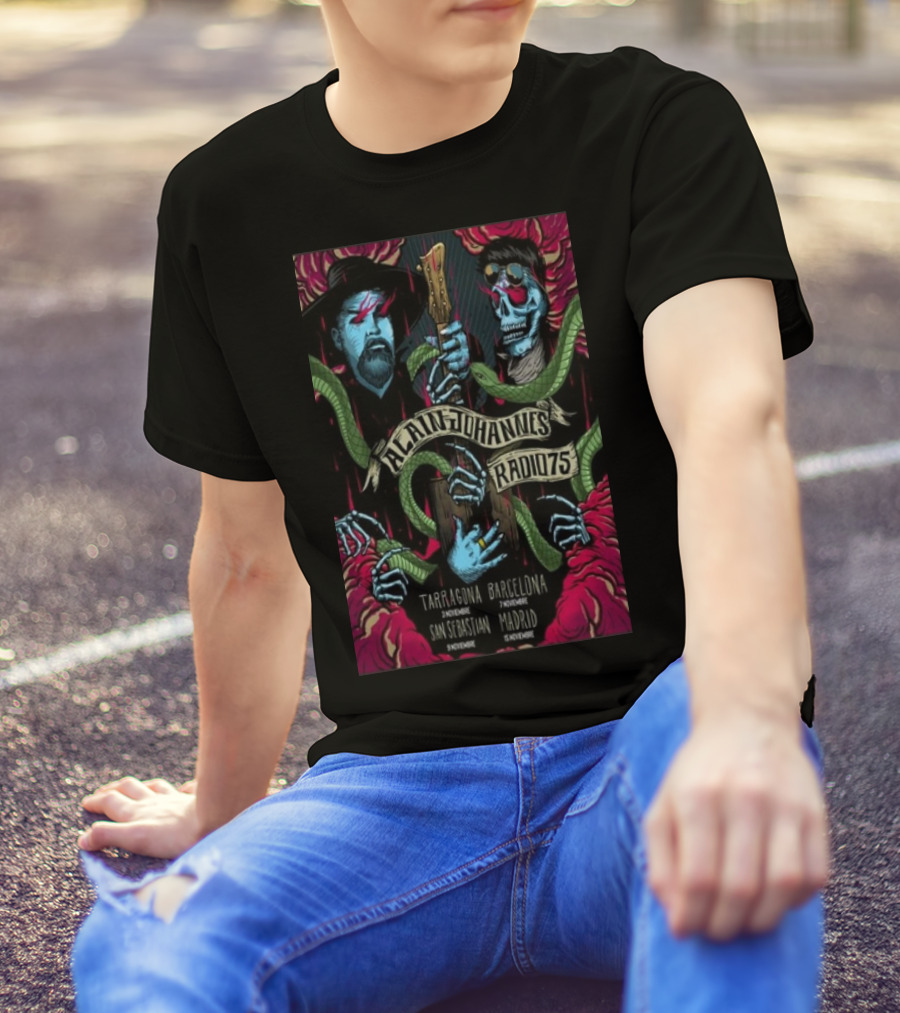 Alain Johannes Radio75 Tour Tarragona Barcelona San Sebastian Madrid November T-Shirt