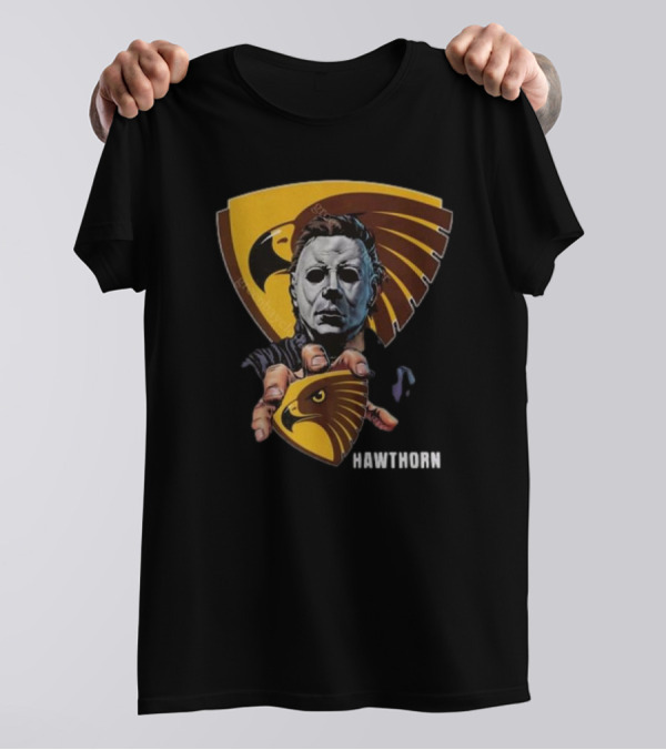 Hawthorn Football Club AFL Halloween Michael Myers Mashup T-Shirt