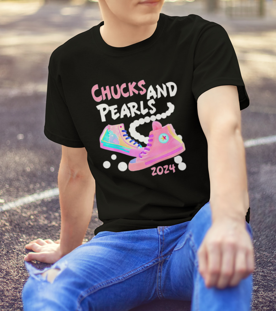 Chucks And Pearls 2024 Kamala I Understand The Assignment I'm With Her T-Shirt