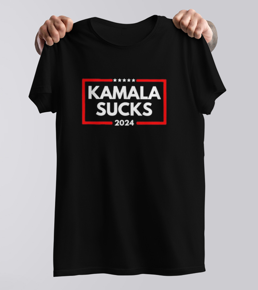 Kamala Sucks 2024 Five Stars Red Border T-Shirt