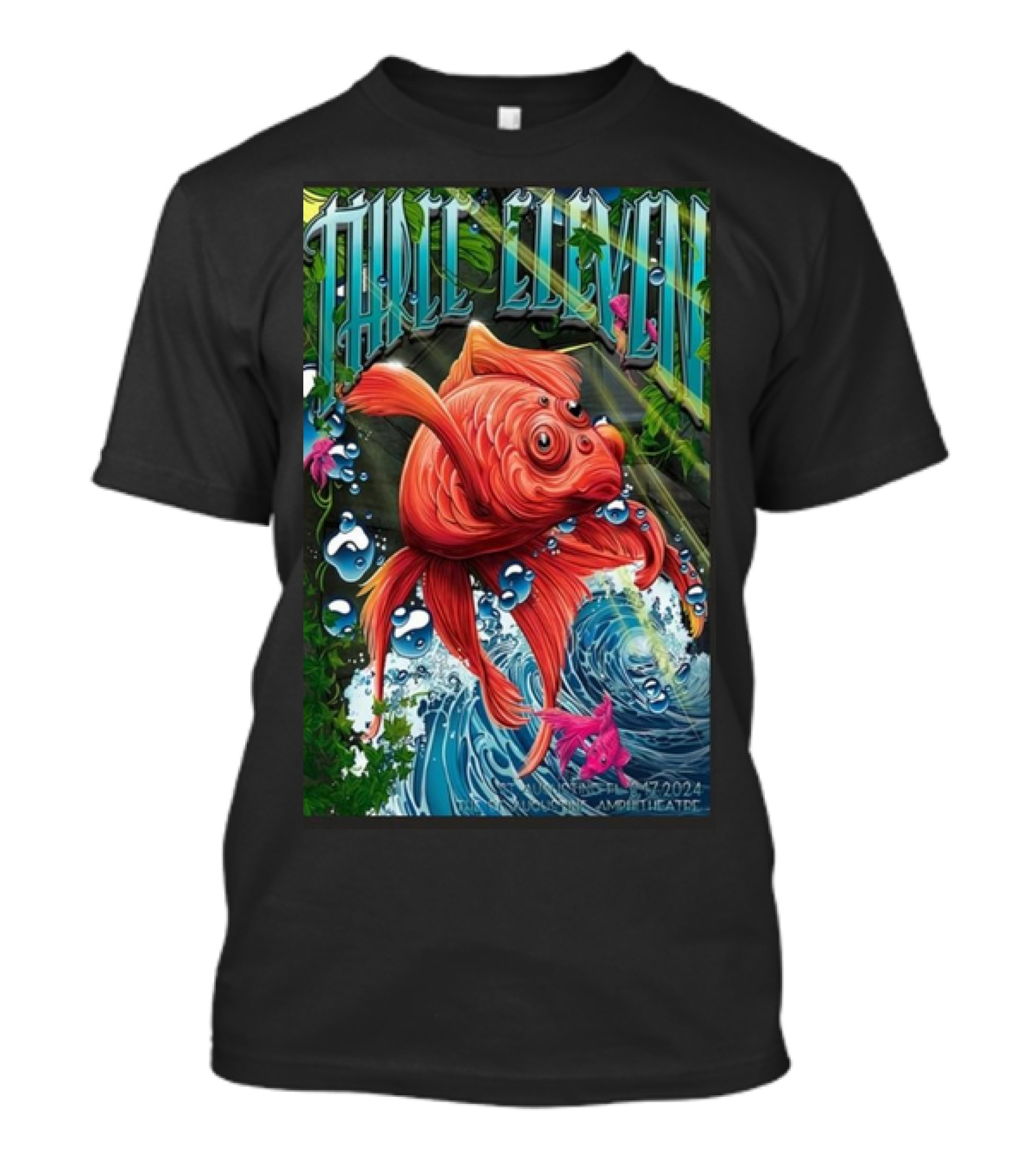 THREE ELEVEN St. Augustine Amphitheatre Aug 17 2024 Fish Water T-Shirt