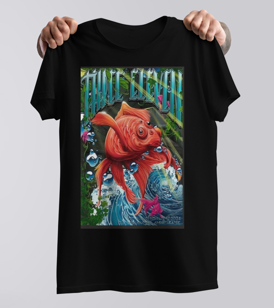 THREE ELEVEN St. Augustine Amphitheatre Aug 17 2024 Fish Water T-Shirt