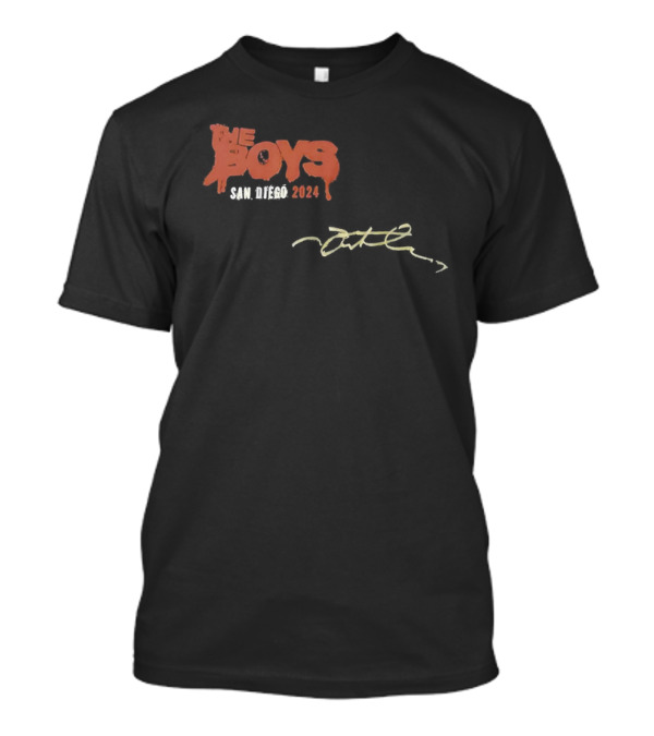 The Boys San Diego 2024 Dripping Text With Signature T-Shirt