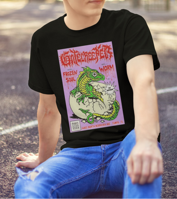Gatecreeper With Frozen Soul And Worm At The Orpheum Tampa Sep 17th 2024 14602 North Nebraska Ave T-Shirt