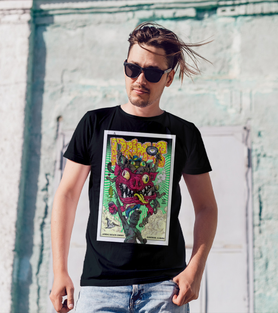 Primus Avondale Brewing Company Birmingham Alabama August 18th 2024 Colorful Monster T-Shirt