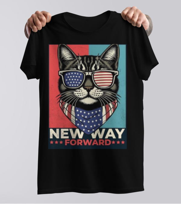Kamala Walz 2024 Childless Cat Ladies New Way Forward T-Shirt