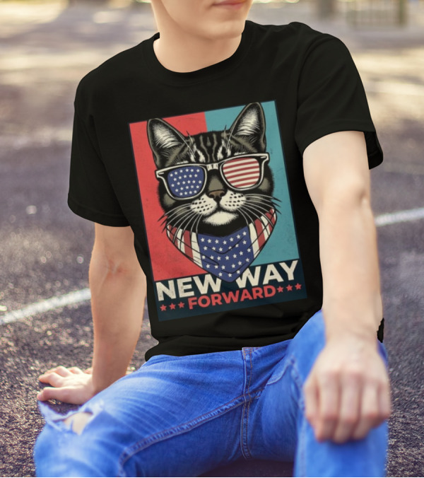 Kamala Walz 2024 Childless Cat Ladies New Way Forward T-Shirt