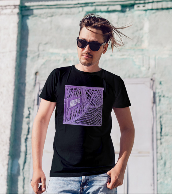 Magpie Purple Milk Crate T-Shirt
