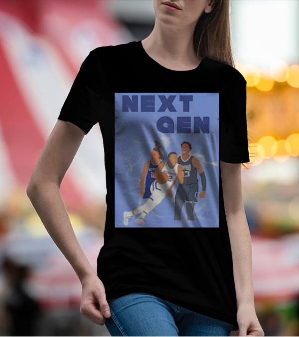 Next Gen Memphis Tigers Basketball Players Action Scene T-Shirt