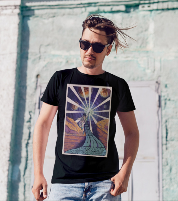 O.A.R Red Rocks Amphitheatre Morrison CO Aug 18 2024 Psychedelic Journey Space Astronaut Planets T-Shirt