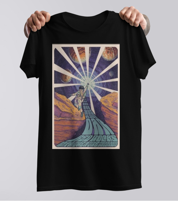 O.A.R Red Rocks Amphitheatre Morrison CO Aug 18 2024 Psychedelic Journey Space Astronaut Planets T-Shirt