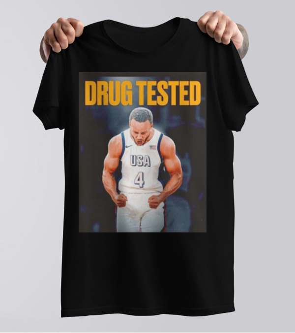 Stephen Curry USA Basketball Drug Tested Gold Medal Performance T-Shirt