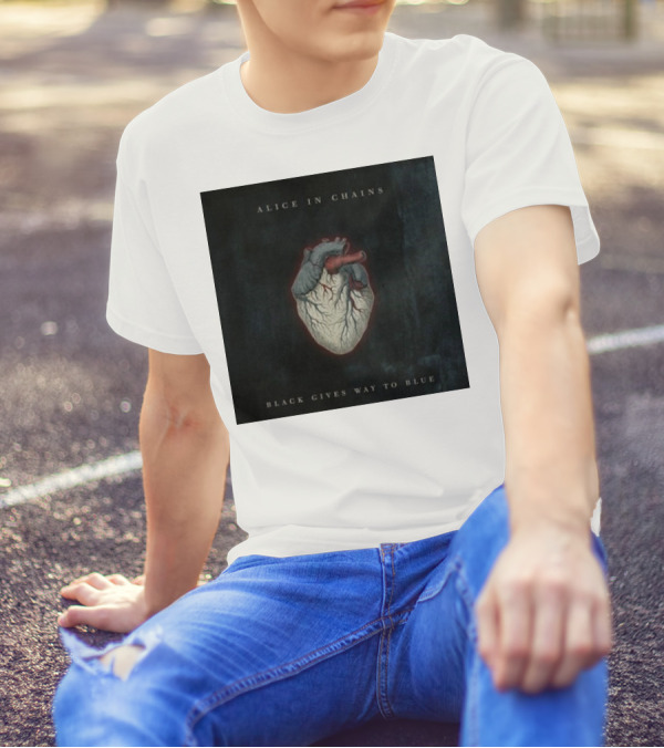 Alice In Chains Black Gives Way To Blue Heart Art 27th September T-Shirt