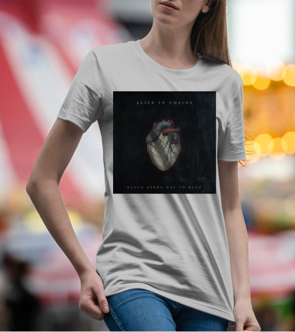Alice In Chains Black Gives Way To Blue Heart Art 27th September T-Shirt