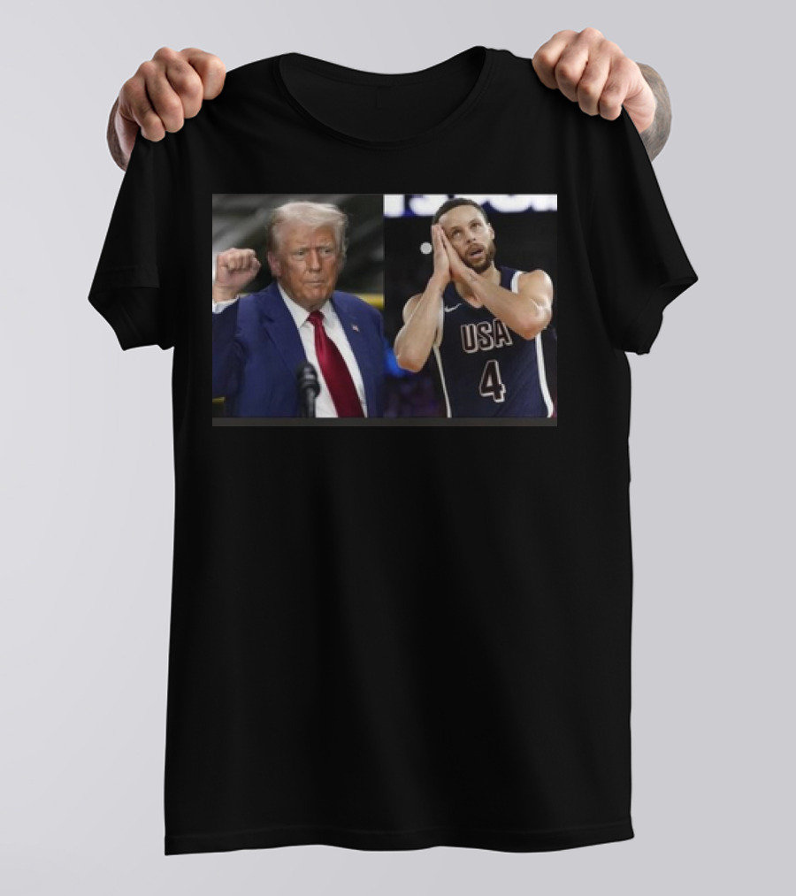 Steph Curry USA 4 Night Night Kamala Harris Campaign Donald Trump Fist T-Shirt