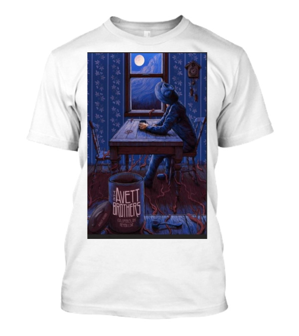 The Avett Brothers Columbus OH Aug 20 2024 Moonlit Man At Table T-Shirt