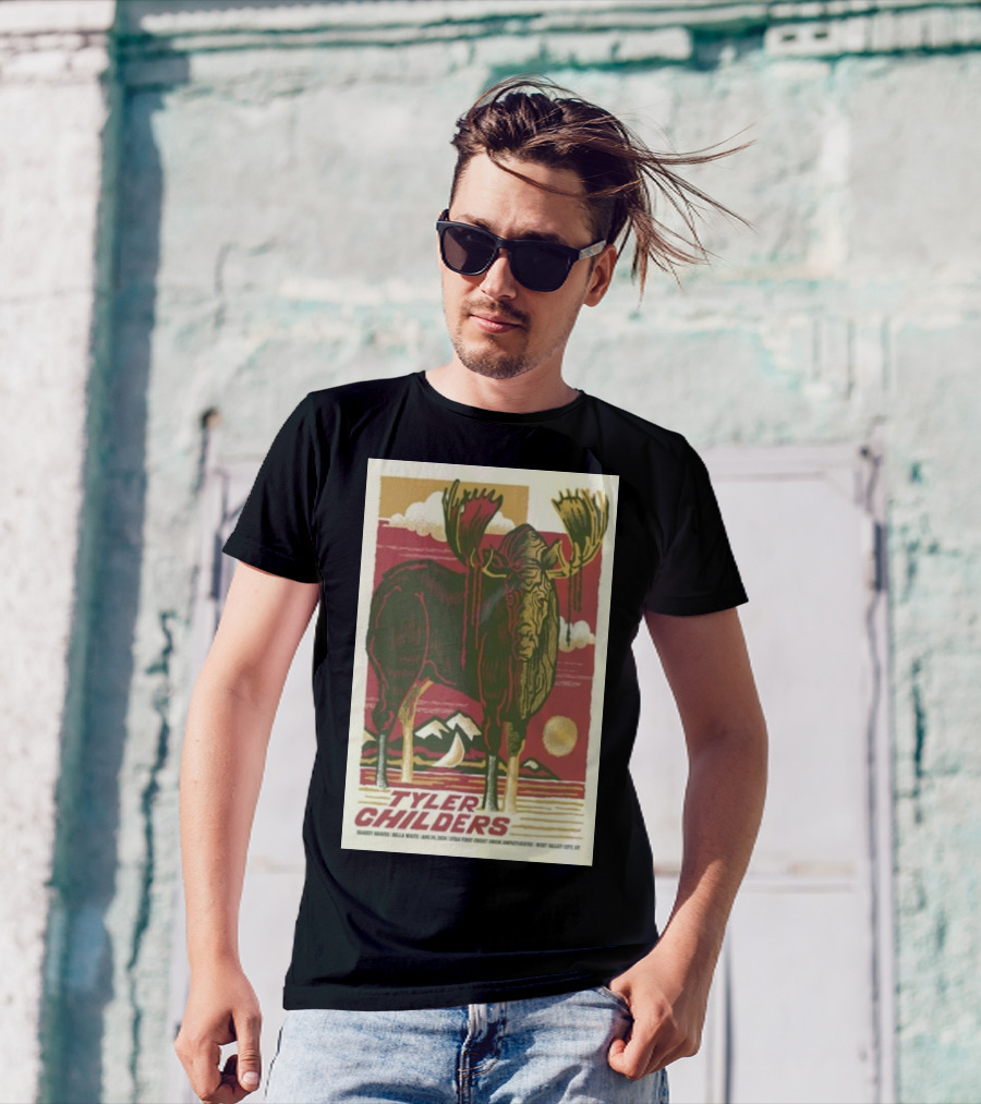 Tyler Childers USANA Amphitheatre August 20 2024 Moose And Mountain Art West Valley City T-Shirt