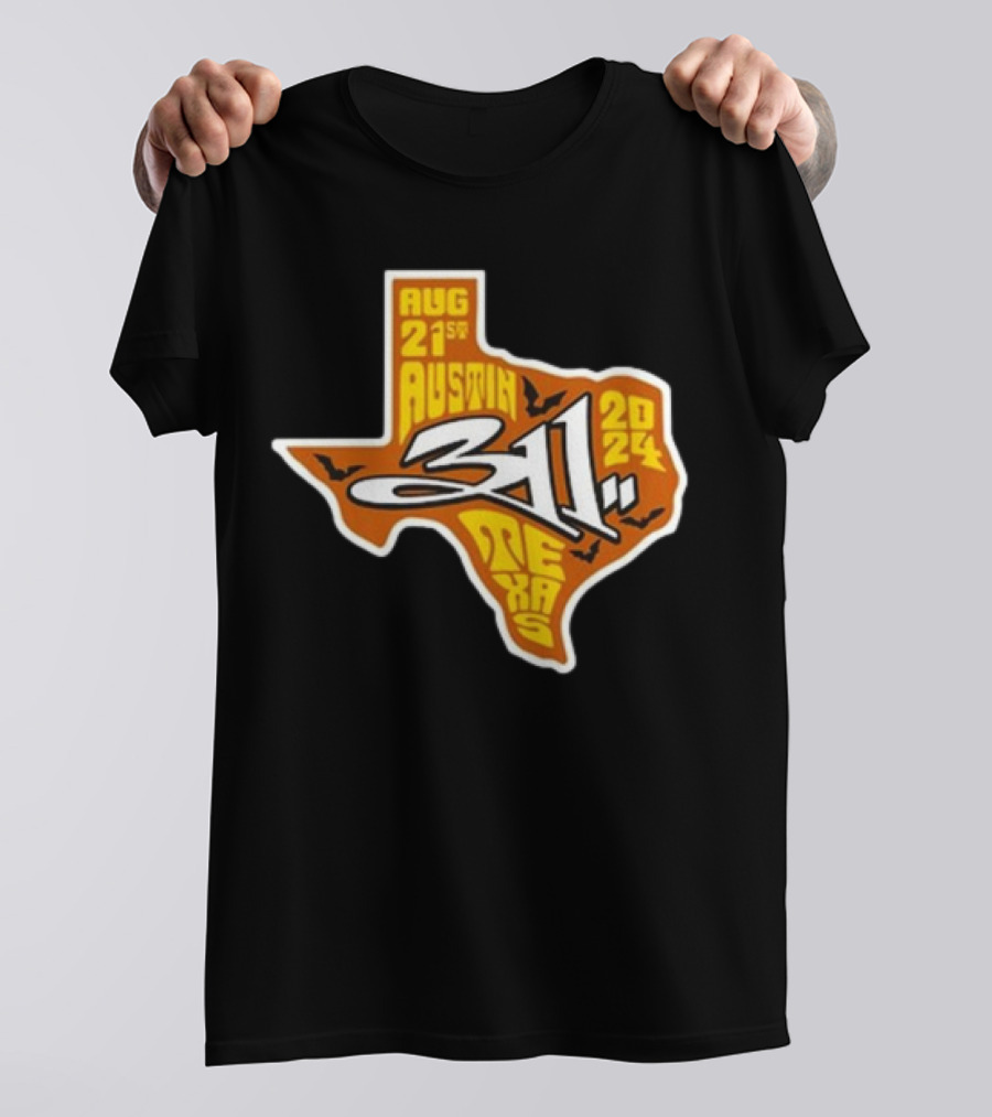 August 21 2024 Austin Texas 311 Band Concert Map T-Shirt