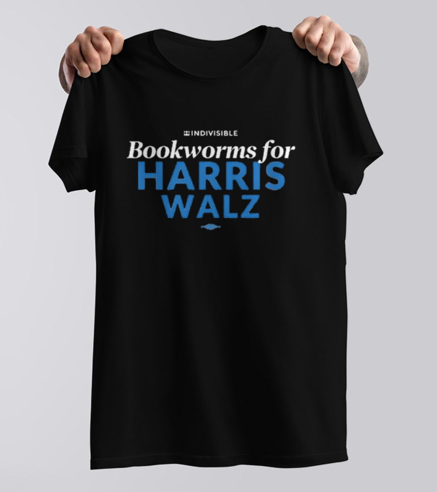 Indivisible Bookworms For Harris Walz T-Shirt