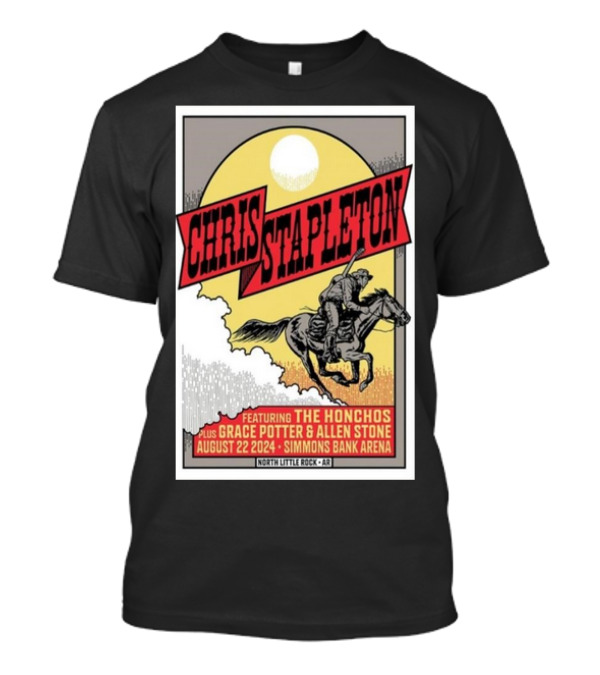 Chris Stapleton Featuring The Honchos Plus Grace Potter And Allen Stone North Little Rock AR Simmons Bank Arena August 22 T-Shirt
