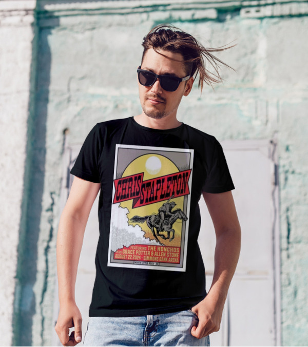 Chris Stapleton Featuring The Honchos Plus Grace Potter And Allen Stone North Little Rock AR Simmons Bank Arena August 22 T-Shirt