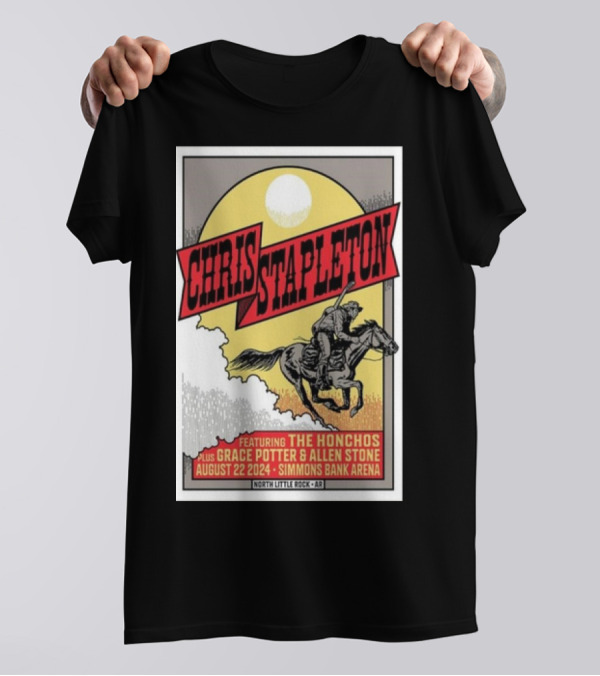 Chris Stapleton Featuring The Honchos Plus Grace Potter And Allen Stone North Little Rock AR Simmons Bank Arena August 22 T-Shirt