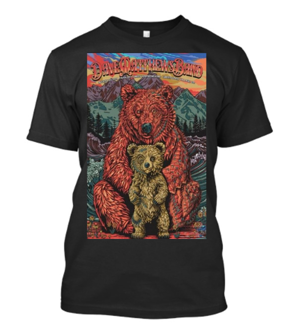 Dave Matthews Band Bears August 23 2024 Fiddler’s Green Amphitheatre Greenwood Village CO T-Shirt