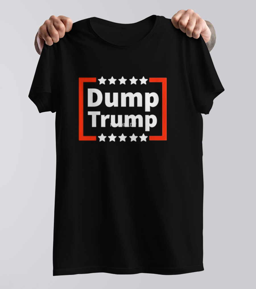 Dump Trump Stars Framed In Red T-Shirt