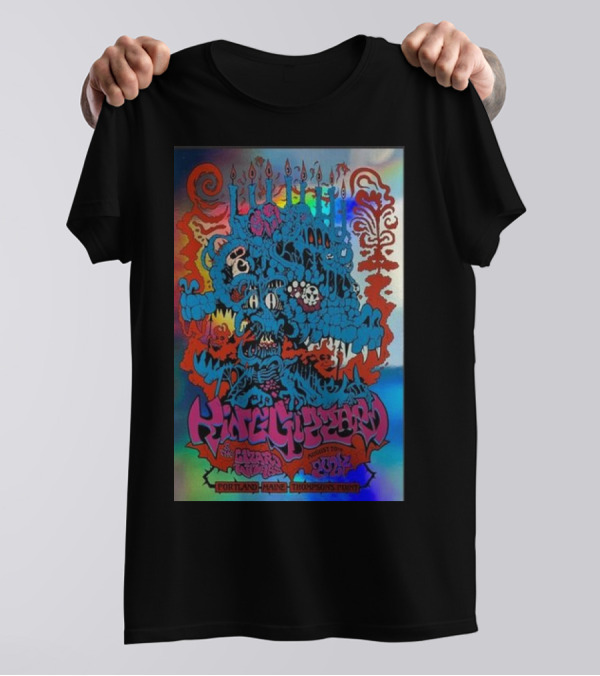 King Gizzard And The Lizard Wizard Portland Maine Thompson's Point August 20 2024 Psychedelic T-Shirt