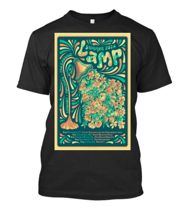 Summer 2024 Lamp, Lawton, Metzger, Paczkowski Tour Dates And Locations T-Shirt